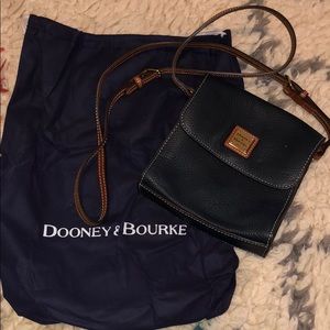 Dooney & Bourke navy pebbled leather crossbody bag